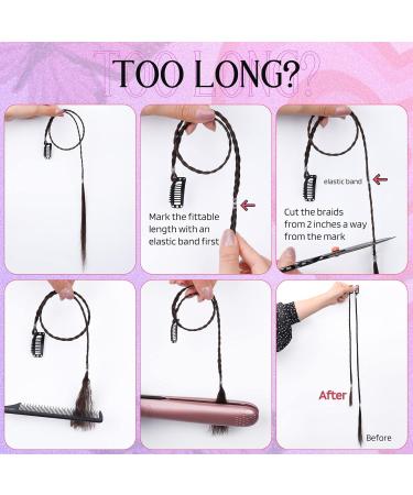 Braid Hair Extensions 4 PCS Baby Braids Front Side Bang Clip in Hair Extensions Long Synthetic Hair for Women Daily Wear 20 Inch Cool Light Blonde - Pack of 4 - Buy Online on GoSupps.com