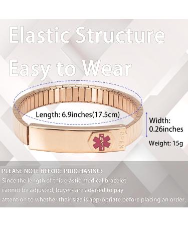 MagVIVACE Women's Medical Alert ID Bracelet - Stainless Steel Emergency Jewelry for Alzheimer's Seizures Diabetes DNR & Allergies - Buy Online on GoSupps.com