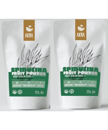 Akna Organic Spirulina Fruit Powder 2 Pack 227g Each