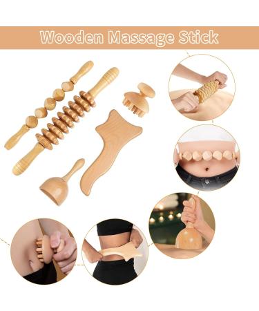 5-Part Maderotherapy Massage Roller Back Set - Anti Cellulite & Lymphatic Drainage Device for Stress Relief - Buy Online on GoSupps.com