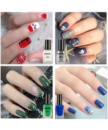 MAXCICI 12 Colors Nail Art Stamping Polish Set - 8ML Air Dry Nail Color for Nail Printing Plates - Buy Online on GoSupps.com
