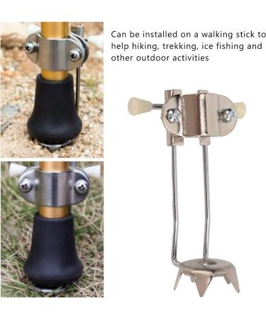 Trekking Pole Crampon Anti Slip Stick Ice Tip 5 Claws Stainless Steel for Fishing Hiking - Buy Online on GoSupps.com