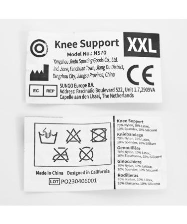 Buy Cambivo Knee Brace for Men & Women - 2 Pieces Compression Support with Side Stabilizers & Gel Pad for Arthritis Pain Relief Running & Volleyball - XXL Black/Yellow - Buy Online on GoSupps.com