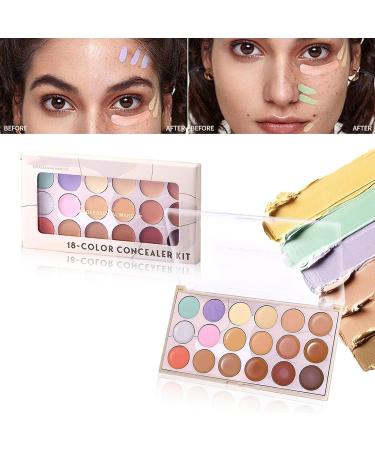 Concealer Blender Palette Concealer Contour Palette - 18-Color Brightening Face Cream Waterproof Makeup Beauty Palette for Sale Swim - Buy Online on GoSupps.com