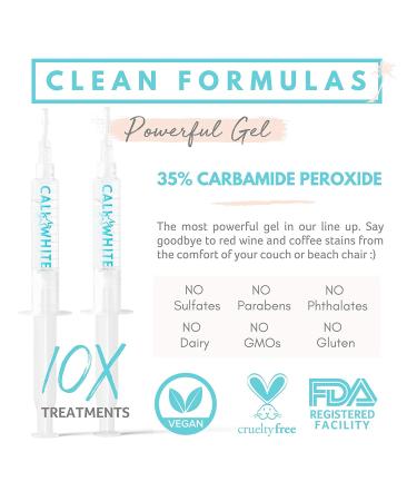 Organic Peroxide Teeth Whitening Kit with LED Light for Sensitive Teeth - Cali White - 2X5mL Gel Syringes, Trays & Case - Buy Online on GoSupps.com