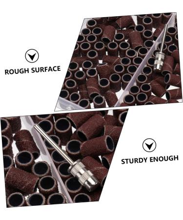 Beavorty 1 Box boxed manicure circle nail sanding band Nail Art Sand bands Professional Manicure Polishing girls' accessories Nail Accessories Resin abrasive cloth sleeve polisher 1.27x0.8cm Brown - Buy Online on GoSupps.com