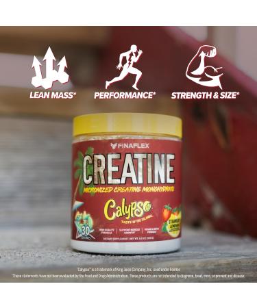 FINAFLEX Pure Creatine + Calypso Strawberry Lemonade - 7.5 oz - Supports Muscle Growth - 5g of Micronized Creatine Monohydrate - 30 Servings - Buy Online on GoSupps.com