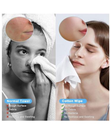 Lily Bell Soft Dry Wipes - 100% Natural Cotton, 110 Count Facial Tissues for Sensitive Skin, Lint-Free, Disposable, Strong Absorbent - Dry/Wet Use, Baby Friendly - Buy Online on GoSupps.com