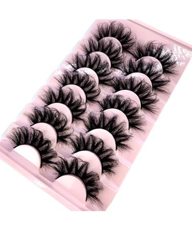 AMSDCN 6D Fluffy Faux Mink Cat Eye Eyelashes - 7 Pairs Pack (FC-2) - Buy Online on GoSupps.com