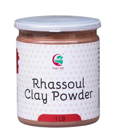 Rhassoul Clay for Hair & Face 1 LB | 100% Pure Rhassoul Clay Hair Mask Ingredient | May stain skin & hair when used wet