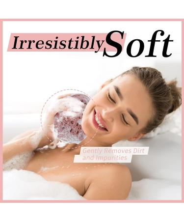 KECUCO 3 Pcs Bath Sponge Set - Large Shower Pouf for Exfoliating - Body Wash Loofah Scrubber for Men, Women, Teenagers - Buy Online on GoSupps.com