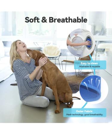 Aucenix Breathable Pet Grooming Hammock Harness for Small Dogs (M) Blue - 4 Hooks, Durable Restraint Bag for Nail Clipper and Bath Grooming - Buy Online on GoSupps.com