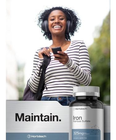 Vegetarian Iron Ferrous Sulfate 325mg | 180 Count | Non-GMO & Gluten Free Dietary Supplement - Buy Online on GoSupps.com