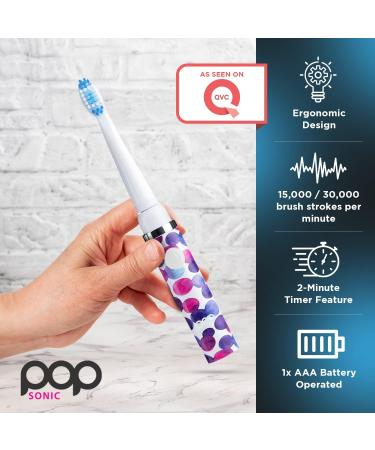 Buy Pop Sonic Electric Toothbrush (Purple Bubble) - Portable Kids Toothbrush with 2 Speeds & 30 000 Strokes/Minute - DuPont Bristles Travel-Friendly & Battery Operated - Buy Online on GoSupps.com