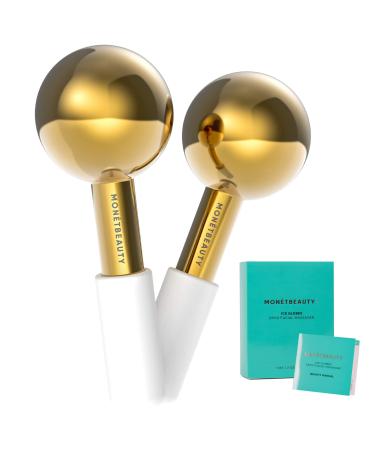 Mon tBeauty Stainless Steel Ice Globes for Facials (Gold)  Durable Cryo Globes Instantly Reduce Puffiness  Tighten Pores and Sinus Relief  Face Globes for Facial Massages and Daily Beauty Routines