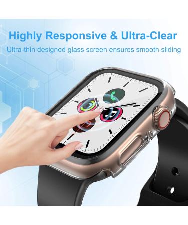 ZEBRE 4-Pack Apple Watch 44mm Case with Built-in HD Screen Protector - Compatible with Apple Watch Series 4/5/6/SE - Clear - 44mm - Buy Online on GoSupps.com