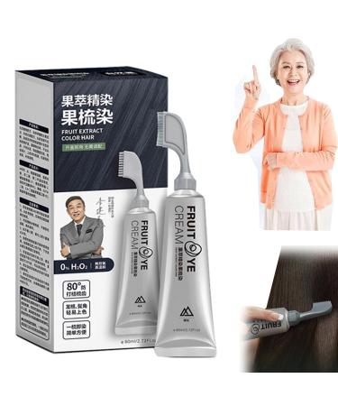 behound XUSHENG Black Fruit Dyeing Cream2023 New Natural Plant Fruit Hair Dye with Comb18 Plant Extract Hair Dye Essence Natural Fruit Hair Dye Cream for Women Men 1 PcsChestnut Brown 1 Pcs Chestnut Brown