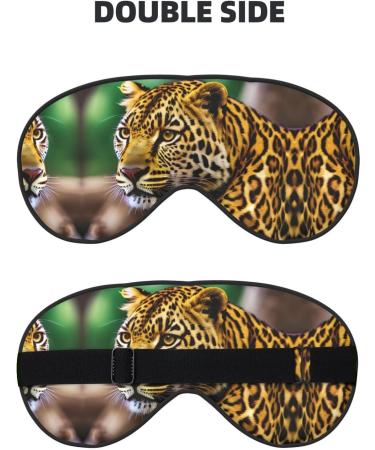 Yellow Leopard Print Sleep Mask | Adjustable & Breathable Eye Mask for Comfortable Sleep - Shop Internationally - Buy Online on GoSupps.com