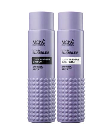 MON PROFESSIONAL Shampoo and Conditioner Set for Blonde and Bleached Hair - Dry and Damaged Hair - Nourishes Hydrates and Protects (2x300ml)