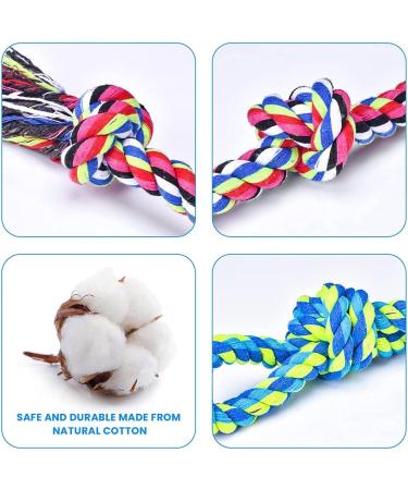 Feeko Large Dog Rope Toys 2 Pack - Heavy Duty XL Indestructible Chew Toy for Aggressive Chewers - Tug of War Dog Toy - Teeth Cleaning - 100% Cotton - Blue - Buy Online on GoSupps.com