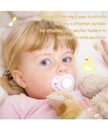 15-Piece Soft Silicone Pacifier Clip Holders with Transparent Adapter Rings for Baby Pacifiers - Buy Online on GoSupps.com