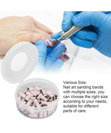 Nail Art Sanding Bands Box Grinding Bands Sand for Cap Manicure for Mini Head Small Size Boxed Miniature Nail Tool Sterilizers (Pink) - Buy Online on GoSupps.com