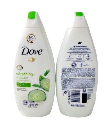 Dove Nourishing and Restore Body Wash 16.9oz - Go Fresh Cucumber & Green Tea - Buy Online on GoSupps.com