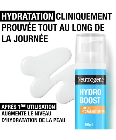 Neutrogena | Hydro Boost Hydrating Fluid SPF 50 (50 ml) Facial care with hyaluronic acid provitamin B5 and niacinamide Moisturizing care with sun protection - Buy Online on GoSupps.com