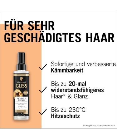 Gliss Apr s-shampoing r parateur Express Ultimate Repair (200 ml) apr s-shampoing la k ratine r pare les cheveux extr mement ab m s apr s-shampoing avec protection thermique jusqu' 230 C - Buy Online on GoSupps.com