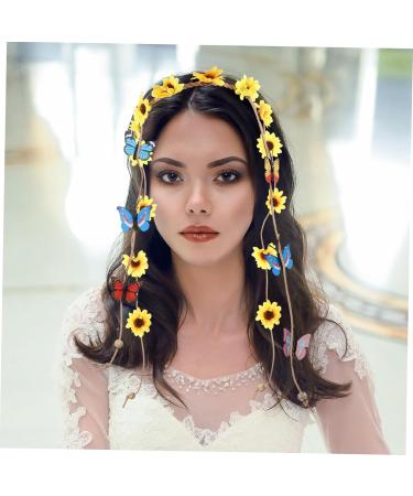 Headbands Hair Ties Hair Accessories Hair Bands Tassel Headband Sunflower Butterfly Headband Sunflower Headband Floral Headband Women Headband Sun Flower Vacation Fabric Flowers - Buy Online on GoSupps.com