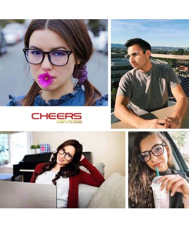 CHEERS DEVICES 5 Pack Blue Light Blocking Computer Readers 1.5x - Anti Glare Eyeglasses for Women Men - 52mm Mix Color - Buy Online on GoSupps.com