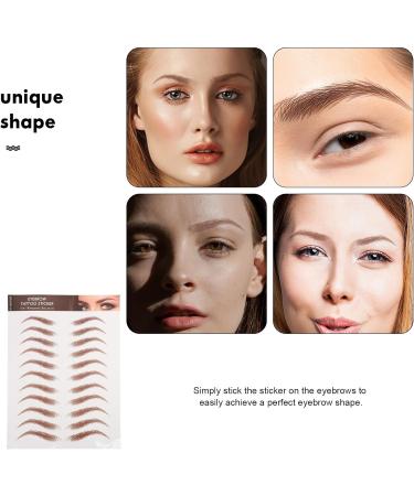 TOPBATHY Autocollants pour Sourcils Waterproof 12 Feuilles Marron Effet 6D Simulation Maquillage Transfert Sourcils R sistants L'Eau pour Entretien et D finition - Buy Online on GoSupps.com
