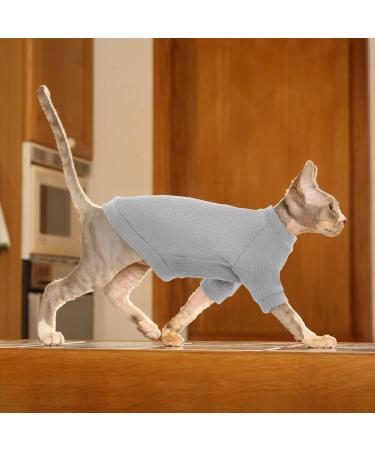 Iecoii Sphynx Litter Clothing | Soft Cotton T-Shirts & Sweaters for Hairless Cats - Sphynx Cornish Rex Devon Rex Peterbald - Buy Online on GoSupps.com