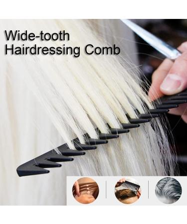 Yoezuo Wide Tooth Comb 2 PCS Curling Comb Coarse Tooth Comb Hair Comb Set Heat Resistant Antistatic Coarse Hair Comb Styling Comb for Women Men Hair Styling Salon (Black) - Buy Online on GoSupps.com