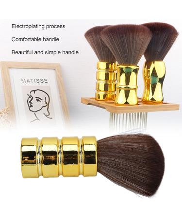Barber Neck Duster Brush Soft Gentle Electroplating Process Professional Neck Cleaning Brush Salon Hairdressing Neck Brush Neck Duster Brush for Hairdressers (Gold) - Buy Online on GoSupps.com