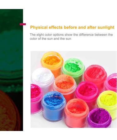 Layhou 12 Colors Nail Art Fluorescent Powder Neon Pigment Powder Set for Nail Painting Decoration Eye Shadow Body Painting - Buy Online on GoSupps.com