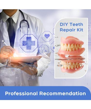 Denture Do it Yourself Full Set of Top and Bottom Fake Teeth for Improve Smile DIY Kit Easy and Convenient Fake Teeth Repair Missing Teeth Protect Your Teeth -0124 red - Buy Online on GoSupps.com