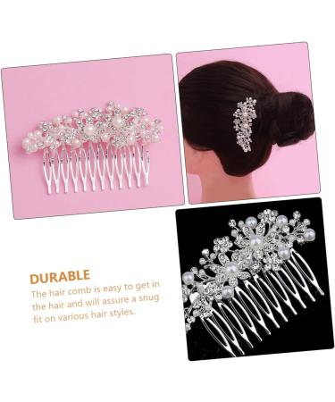 minkissy Bridal Hair Clip Womens Barrettes for Hair Women's Hair Accessories Pearl Hair Barrettes Women Hair Accessories Pearl Hair Pin Bride Hair Clip Women Hair Comb Miss Makeup Crown - Buy Online on GoSupps.com