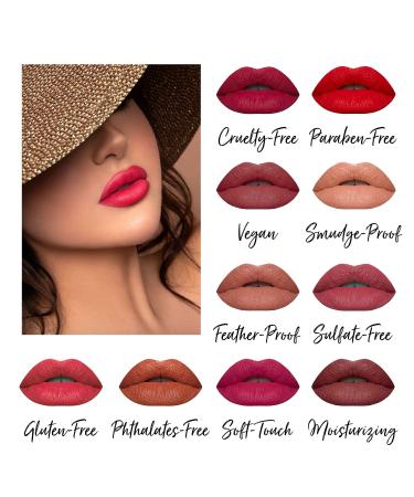 Buy Eleman Liquid Matte Lipstick - Muted Rose Capri Edition | Long Lasting Ultra-Pigmented & Vitamin E Infused | Vegan & Cruelty-Free - 19 Oz - Buy Online on GoSupps.com