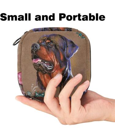 Rottweiler Napkieten Storage Bag for Dogs & Flowers | Portable Menstrual Cup & Women's Bandages | Ultimate Storage Solutions for First Period & Female Menstruation - Buy Online on GoSupps.com