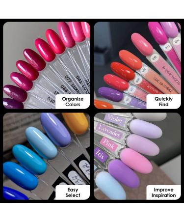 Medium Oval Nail Art Practice Tips - 100pcs Clear Swatch Sticks for Gel Nail Polish Display | BORNBYME - Buy Online on GoSupps.com