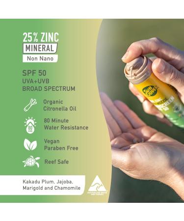  Sun Zapper Sun Zapper Pure Zinc Anti Mosquito Repellent Sun Cream SPF 50 100g Anti Insect & Mosquito Tinted Natural Sunscreen with no DEET Made in Australia - Buy Online on GoSupps.com