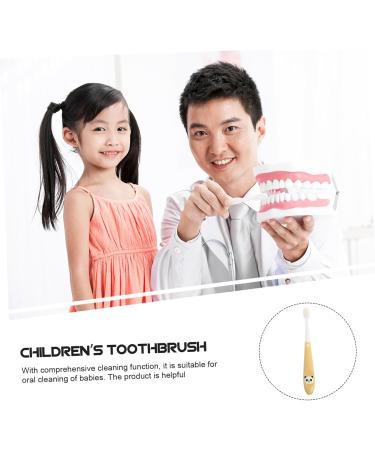 Frcolor Panda Toothbrush for Children - Silicone Manual Toothbrush with Contoured Bristles - Travel-Friendly Kids Oral Care - 1 Pack Yellow - Buy Online on GoSupps.com