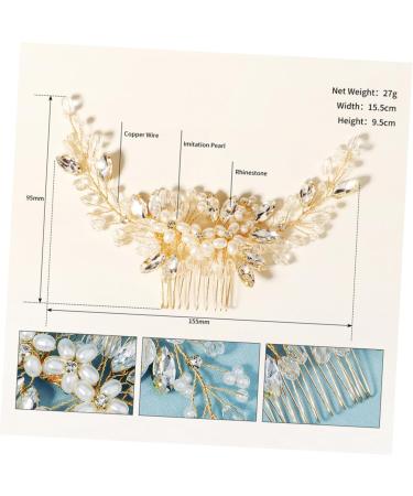 Angoily 1pc Pearl Comb Bridal Hair Comb Wedding Hair Accessory Tiara Rhinestone Barrettes Handmade Comb Barrette Wedding Hair Comb Hair Accessories Hanfu Headgear The Photo Bride - Buy Online on GoSupps.com