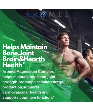 Magnesium Complex 60 Capsules with | Bisglycinate | Chloride | Taurat | Sulfate | Citrate | Malate | Vitamin B6 Complex | by Aromel - Buy Online on GoSupps.com