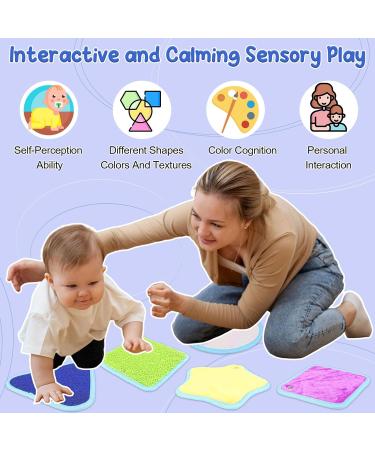 Sensory Mats Set - 9 Mini Textured Play Tiles for Tactile Educational Exercise - Buy Online on GoSupps.com