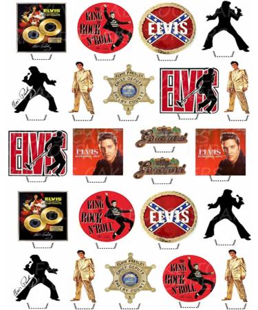 Edible Elvis Cupcake Toppers Stand-up Wafer Cake Decorations 23 SFCT - Buy Online on GoSupps.com