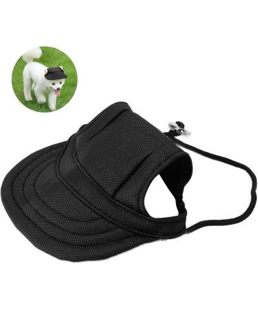 Premium Black XL Dog Baseball Cap with Ear Holes - Sun Protection Hat for Pets | Stylish & Comfortable Dog Sports Hat - Buy Online on GoSupps.com