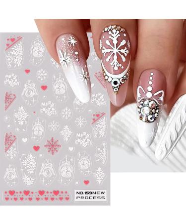 JMEOWIO 6 Sheets Christmas Nail Art Stickers Decals Self-Adhesive Snowman Snowflake Winter Holiday Cute Santa Nail Supplies Nail Art Design Decoration Accessories - Buy Online on GoSupps.com