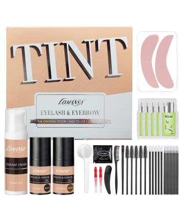 Lomansa Eyelash Color Kit Black Coffee  Instant Cream Hair Lashes Coloring  Salon Quality and Natural-Looking Effects with All Tools Black/Coffee - Buy Online on GoSupps.com